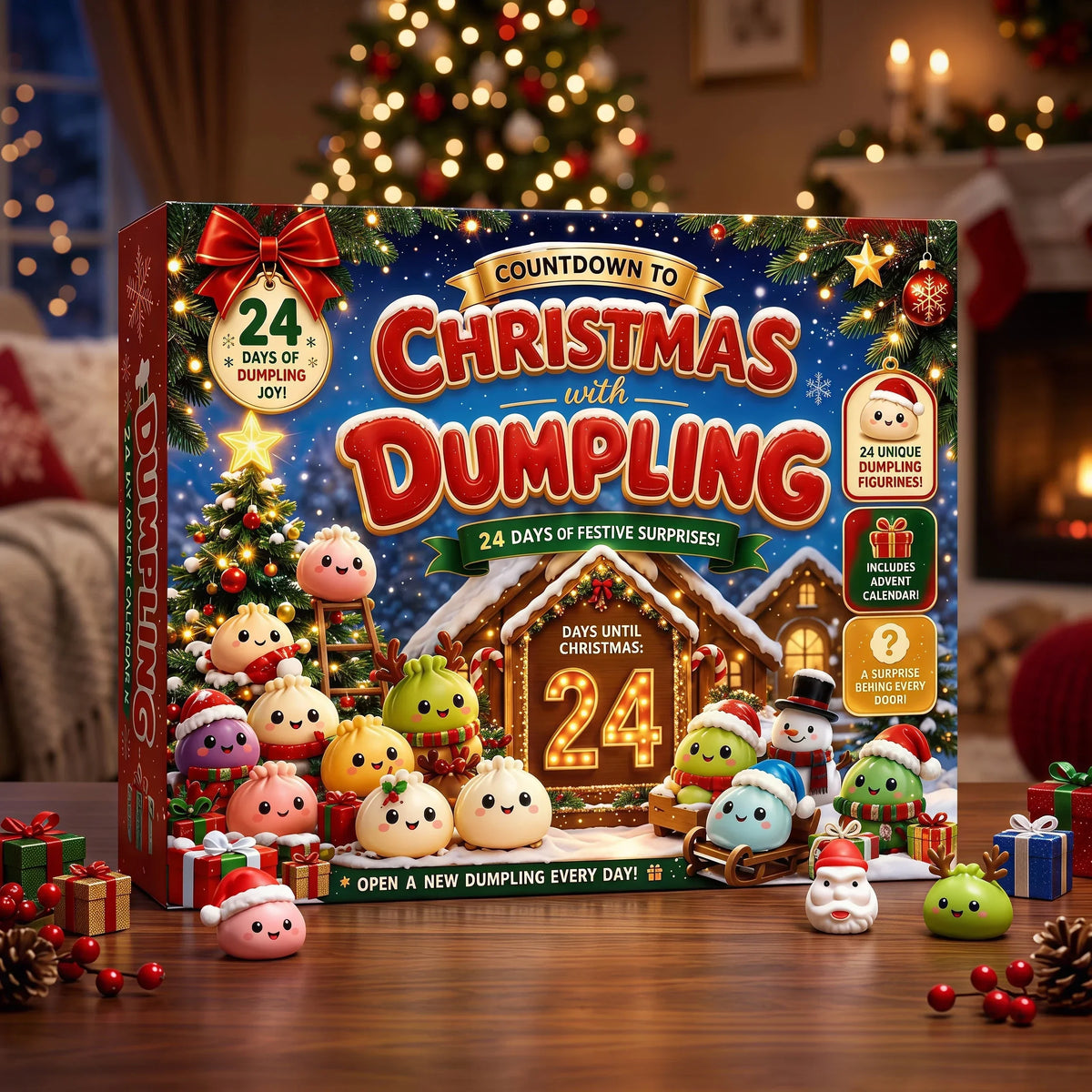Christmas Advent Calendar: 24-Day Dumpling Squishy Surprise Gift Box